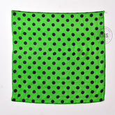 Polka Dot Silks (Black on green)